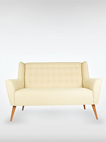 2-Sitzer Vintage Sofa Couch-Garnitur Westhampton creme 150 x 73 x 95