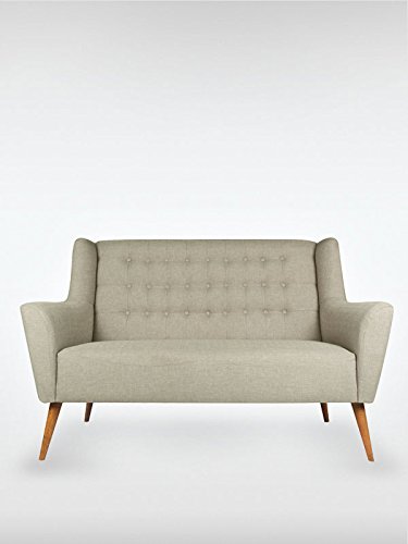 2-Sitzer Vintage Sofa Couch-Garnitur Westhampton grau 150 x 73 x 95