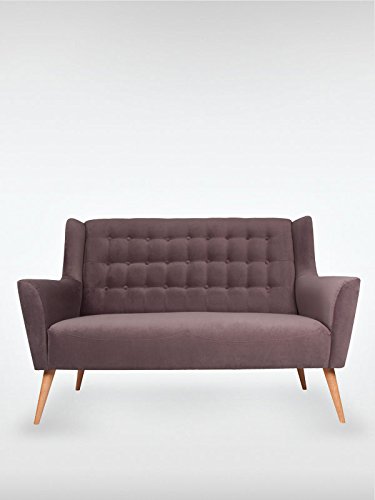 2-Sitzer Vintage Sofa Couch-Garnitur Westhampton samtgrau 150 x 73 x 95