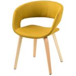 AC Design Furniture, Polsterstuhl Corsica, Stoffbezug und Holzbeinen Kos