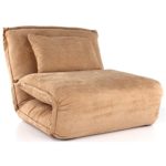 AC Design Furniture Schlafsofa Textil Sessel mit Kissen Sura sand