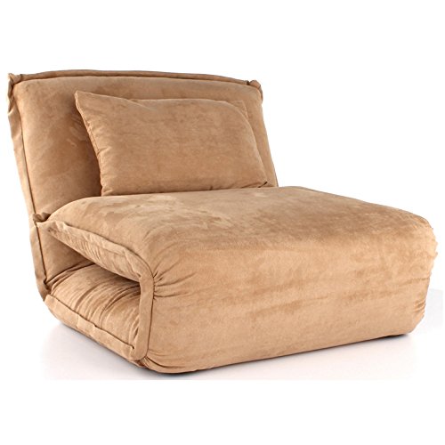 AC Design Furniture Schlafsofa Textil Sessel mit Kissen Sura sand