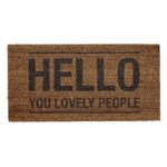 Bloomingville Kokos-Fußmatte "Hello you lovely People" Türmatte Eingangsmatte