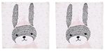 Bloomingville Mini Waschlappen 2er Set für Mädchen: Rosa Hase "Sophia Rabbit"