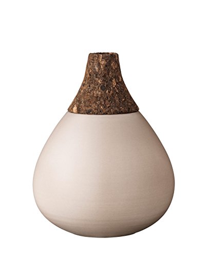 Bloomingville Vase (H: 22,5 cm): Kork/ Keramik (Nougat Beige/ Braun)