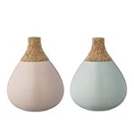 Bloomingville Vase, Mint Keramik/Kork, Ø18xH22,5 cm