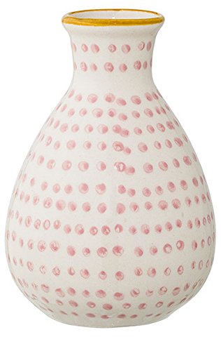 Bloomingville Vase Susie 6,5 x 11 cm rosa gepunktet