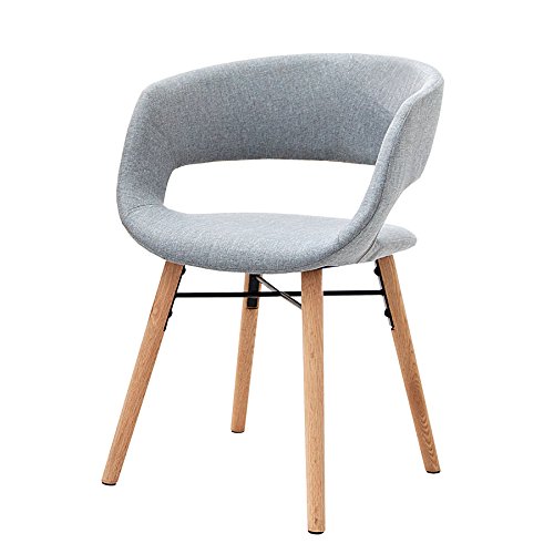 Design Stuhl NORDIC STAR mit Beinen aus Eiche grau Esszimmerstuhl Arbeitszimmer Bürostuhl Esszimmer
