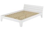 Einzelbett mit Rollrost 120x200 Massivholz Kiefer Bettgestell Futon Bett Holzbett Weiß 60.54-12 W