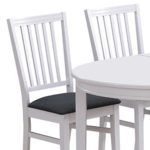 Esstisch mit Stühlen im skandinavischen Design Weiß Grau (7-teilig) Pharao24