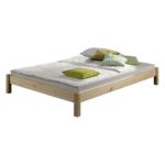 Futonbett Bett Einzelbett Massivholzbett TAIFUN,Kiefer, natur lackiert, 120 x 200 cm