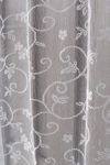 Gardinenschal Vorhang 'Dor' 2er Set 120 x 240 cm (BxH) transparent mit floralem Muster creme Skandinavisch Landhaus Shabby French Vintage Retro Antik Nostalgie