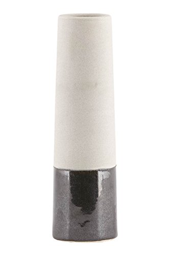 House Doctor - Vase, Tube XS, grau - schwarz perlemor Ø 6 cm - Höhe 20 cm