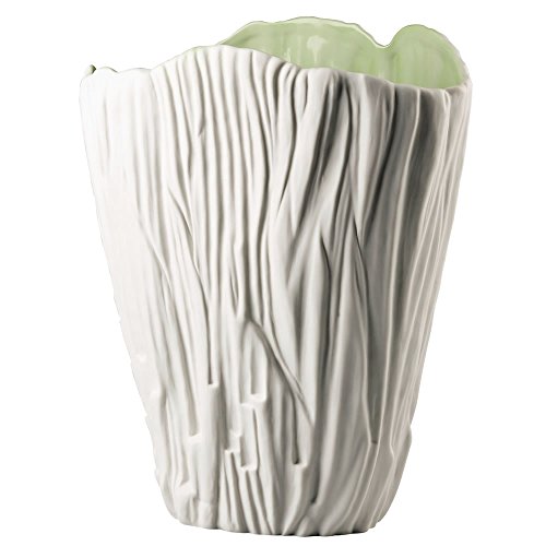 Hutschenreuther 02466-725590-26027 Green Garden Vase  mit Struktur, 27 cm, weiß / grün
