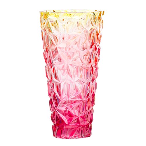 Joyousac Kristall Vase Coloful Gradient V Stil 25cm Höhe