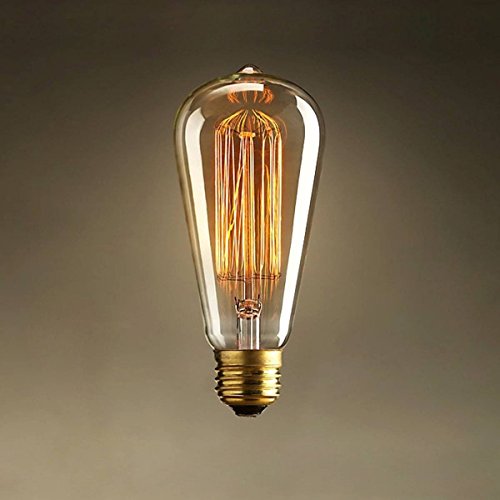 KINGSO E27 40W Edison Lampe ST64 Vintage Stil Glühbirne Squirrel Cage Retro Lampe Antike Beleuchtung 220V Birne