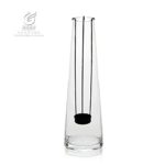 Maivas Vase Transparente bearbeitetes Glas mit Reifen,Single vase + Bügeleisen frame Kerzen zu senden