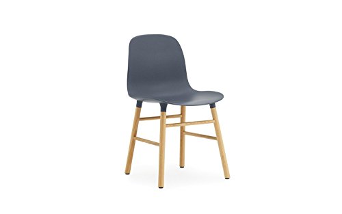 Normann Copenhagen - Form Stuhl mit Holzgestell - blau - Eiche - Simon Legald - Design - Esszimmerstuhl - Küchenstuhl - Speisezimmerstuhl
