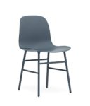 Normann Form Stuhl Blau-Gestell Stahl Blau