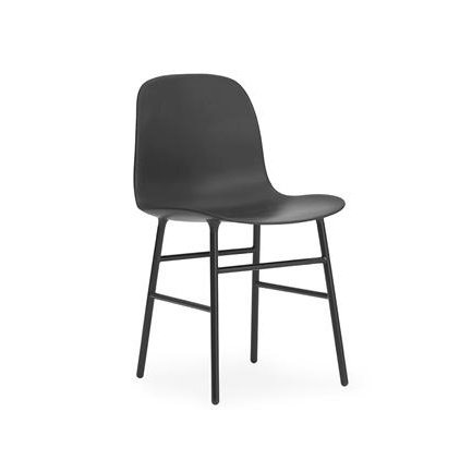 Normann Form Stuhl Gestell Stahl, schwarz Gestell lackierter Stahl