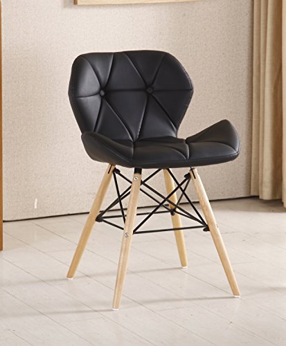 P & N Homewares® Cecilia Eiffel millmead inspiriert Stuhl aus Kunststoff Retro Weiß Schwarz Grau Rot Esszimmerstuhl Büro Stuhl Lounge schwarz