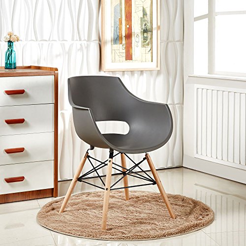 P & N Homewares® Modern Eiffel Style Moderner Esszimmer Lounge Stuhl (grau)