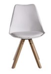 P & N Homewares® (Satz von 4) Sofia Eiffelturm inspiriert Stuhl aus Kunststoff Retro Weiß Schwarz Grau Rot Gelb Pink Grün Blau weiß Skandinavischen Stuhl (WEISS)