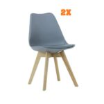 P & N Homewares® (Set von 2) Lorenzo Tulip Stuhl Kunststoff Retro Esszimmer Stühle weiß schwarz grau rot gelb pink grün blau grau