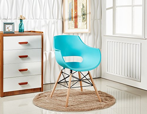 P & N Homewares Stuhl im Retro-Stil nach Olivia Eiffel, Kunststoff, Stuhl für Esszimmer, Büro, Besprechungsraum, in lebendigen Farben