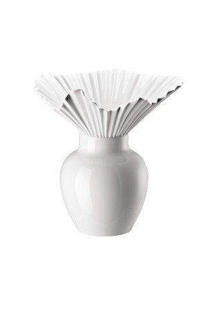 Rosenthal - Falda Vase Weiß Höhe 27 cm Breite 26 cm