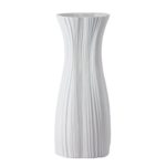 Rosenthal - Plissee Vase Weiß matt Höhe 38 cm