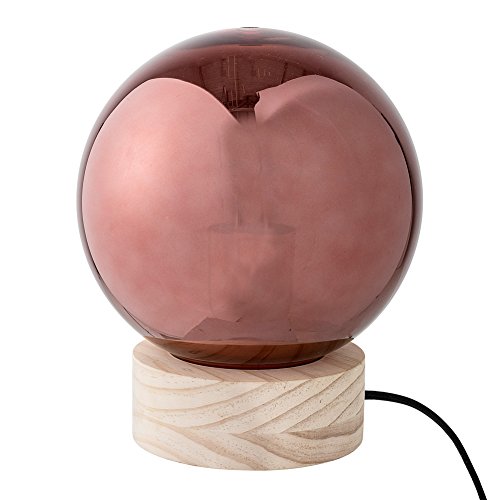 Table Lamp, Rose, Glass Ø16xH23 cm