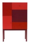 Tenzo 1972-828 Color - Designer Schrank, rot mix, lackiert, matt, 123 x 79 x 36 cm (HxBxT)
