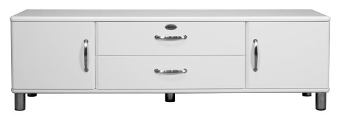 Tenzo 5156-005 Malibu - Designer Lowboard 54 x 182 x 44 cm, MDF lackiert, weiß