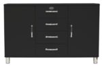 Tenzo 5236-033 Malibu - Designer Sideboard 92 x 146 x 41 cm, MDF lackiert, schwarz