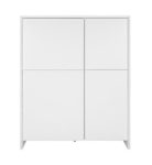 Tenzo 5934-001 Profil Designer Schrank / Highboard, 150 x 120 x 47 cm, weiß