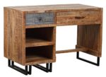The Wood Times Schreibtisch Vintage Massiv New Rustic Mangoholz, FSC Zertifiziert, BxHxT 118x80x60 cm