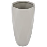 Topf Vase Waben Design Porzellan Blumen Pflanzen