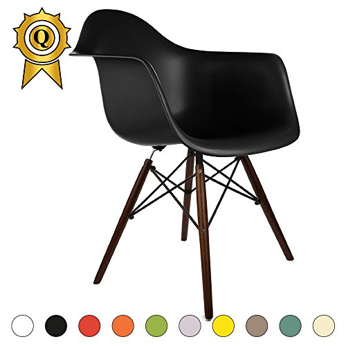 VERKAUF! 1 x Design-Stuhl Eiffel Stil Walnussholz Beine und Sitz Farbe Master Mobistyl® DAWD-M-1
