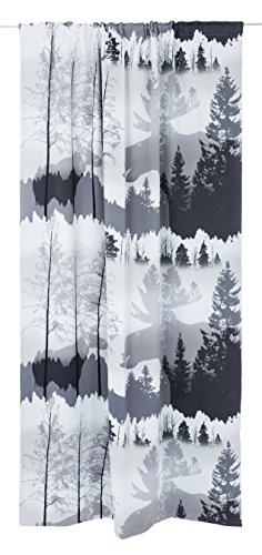 Vallila CT002637-8 Rajamailla Verdunkelungsvorhang, Polyester, grau, 140 x 250 x 0.1 cm