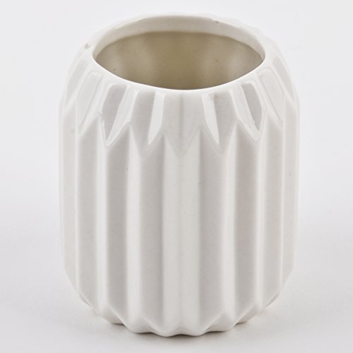 Vase Faltoptik Design rund Porzellan Tischdeko Gefäß