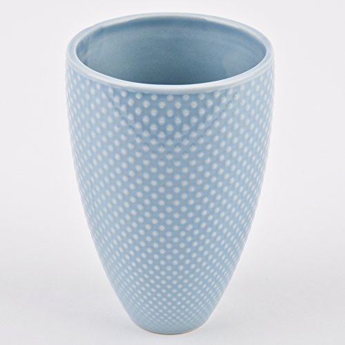 Vase Vertigo Dots Design Porzellan blau Gefäß