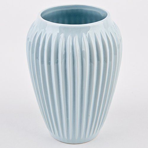 Vase Vertigo Stripes Design Porzellan blau Gefäß