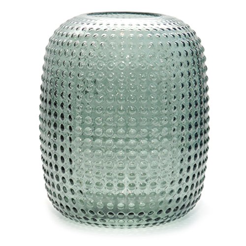 Vase aus Recycling-Glas | Blumenvase grün | modern Dekovase aus Glas