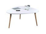 WEBER INDUSTRIES 02449 Couchtisch Galet, Spanplatten, weiß, 80 x 80 cm