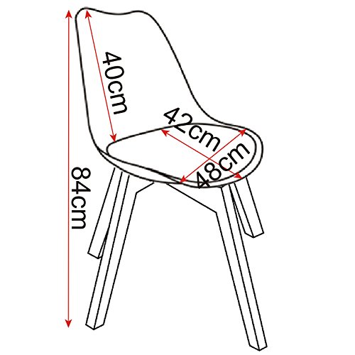 WOLTU 2 x Esszimmerstühle Esszimmerstuhl Design Stuhl Küchenstuhl Holz Neu Design Set BH29gr-2-a Grau