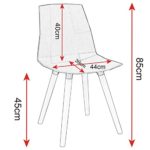 WOLTU® BH63gr-6 6 x Esszimmerstühle 6er Set Esszimmerstühle Design Stuhl Küchenstuhl mit Rückenlehne Kunststoff Holz Neu Design Grau