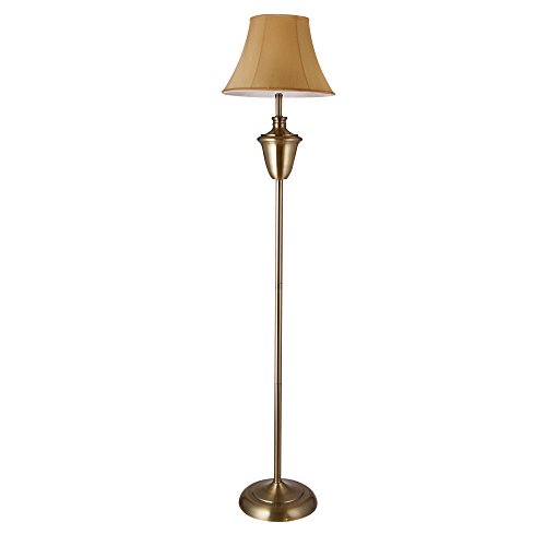 [lux.pro] Stehleuchte Messing 160x35cm [beige-braun] Lampe im Retro-Look