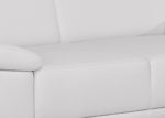 3-Sitzer Corianne/217x80x99cm/Leder Punch reinweiss-Poroflex softy reinweiss