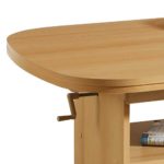 Ausziehbarer Couchtisch aus Buche mit Rollen Pharao24 Ausziehbarer Couchtisch aus Buche mit Rollen Pharao24